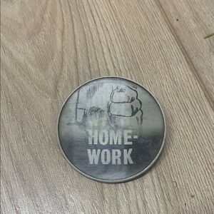 Silver Coaster with Homework Design button